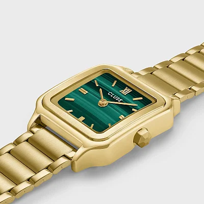 Cluse Gracieuse Petite Malachite Green Dial Yellow Gold PVD CW11828