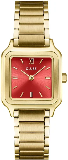 Cluse Gracieuse Petite Red Dial Yellow Gold PVD CW11827