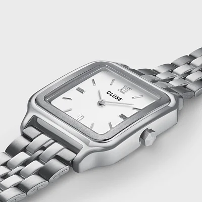 Cluse Gracieuse Petite Silver Bracelet White Dial CW11907