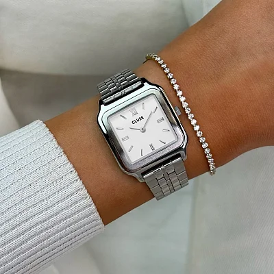 Cluse Gracieuse Petite Silver Bracelet White Dial CW11907
