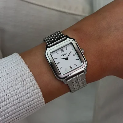Cluse Gracieuse Petite Silver Bracelet White Dial CW11907