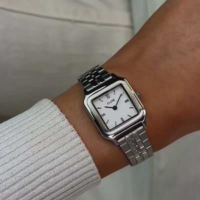 Cluse Gracieuse Petite Silver Bracelet White Dial CW11817