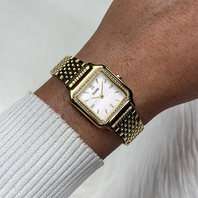 Cluse Gracieuse Petite Gold Bracelet White Pearl Dial CW11826