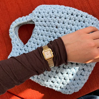 Cluse Gracieuse Petite White Dial Yellow Gold Mesh CW15509