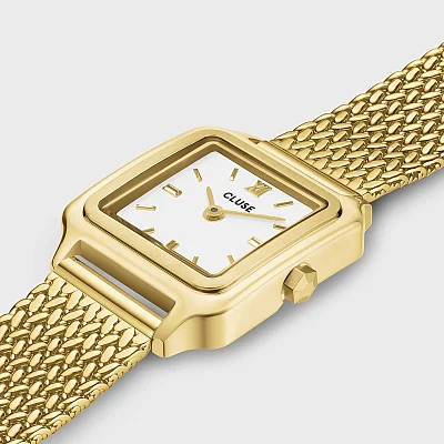Cluse Gracieuse Petite White Dial Yellow Gold Mesh CW15509