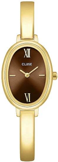 Cluse L'Ovale Yellow Gold Brown Dial CW16105