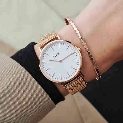 Cluse Boho Chic Multi-Link Rose Gold White CW0101201024