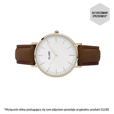 Cluse Boho Chic Yellow Gold White Brown CL18408