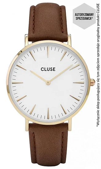 Cluse Boho Chic Yellow Gold White Brown CL18408
