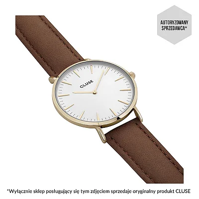 Cluse Boho Chic Yellow Gold White Brown CL18408