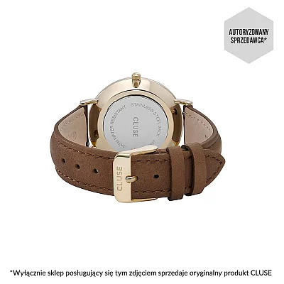 Cluse Boho Chic Yellow Gold White Brown CL18408