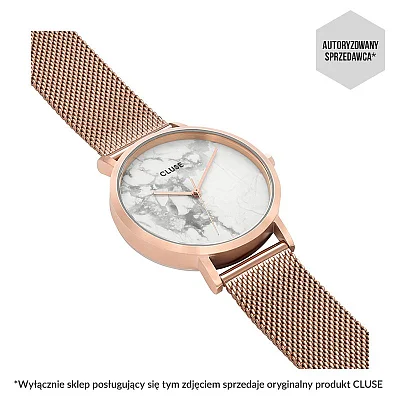 Cluse La Roche Mesh Rose Gold/White Marble CW0101204001