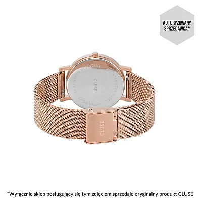 Cluse La Roche Petite Mesh Rose Gold/White Marble CL40107