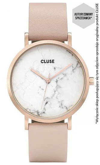 Cluse La Roche Rose Gold White Marble/Nude CL40009