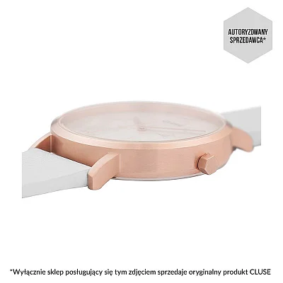 Cluse La Roche Rose Gold White Marble/White CL40010