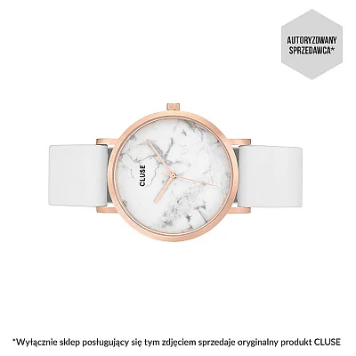 Cluse La Roche Rose Gold White Marble/White CL40010