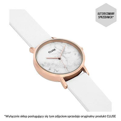 Cluse La Roche Rose Gold White Marble/White CL40010