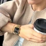 Zdjęcie 3 Cluse La Tetragone Black Dial Paperclip Chain Bracelet Set CG10325