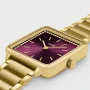  Zdjęcie 5 Cluse La Tetragone Gold Bracelet Wine Dial Crystals CW10314