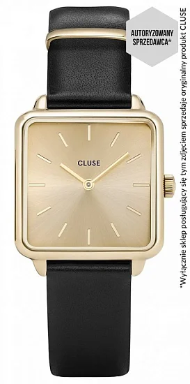 Cluse La Tetragone Gold Leather Black CW0101207005