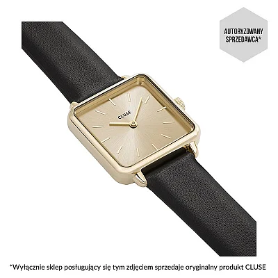 Cluse La Tetragone Gold Leather Black CW0101207005