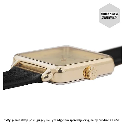 Cluse La Tetragone Gold Leather Black CW0101207005