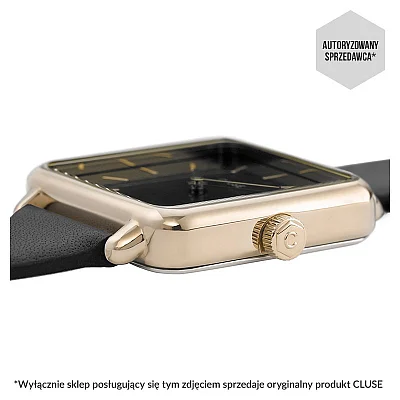Cluse La Tetragone Gold Leather Black Black CW0101207014