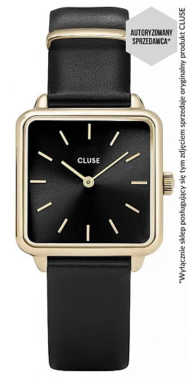 Cluse La Tetragone Gold Leather Black Black CW0101207014