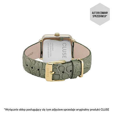Cluse La Tetragone Gold Leather Green Alligator CW0101207016