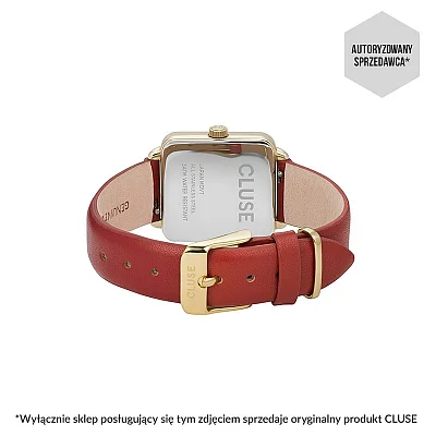 Cluse La Tetragone Gold Leather Scarlet Red CL60009
