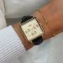  Zdjęcie 2 Cluse La Tetragone Multifunction Black Leather Strap Gold Dial CW13806