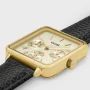  Zdjęcie 3 Cluse La Tetragone Multifunction Black Leather Strap Gold Dial CW13806