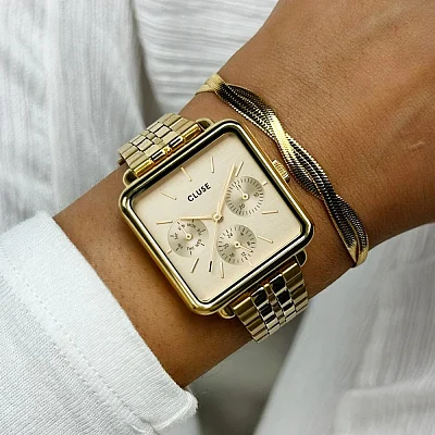 Cluse La Tetragone Multifunction Full Gold Jubilee Bracelet CW13801