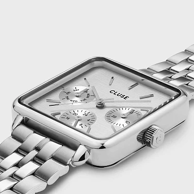 Cluse La Tetragone Multifunction Full Silver Jubilee Bracelet CW13802