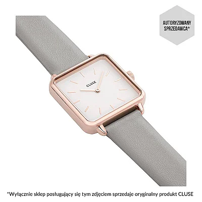 Cluse La Tetragone Rose Gold Leather Graphitte CW0101207004