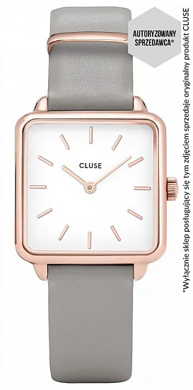 Cluse La Tetragone Rose Gold Leather Graphitte CW0101207004