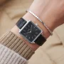  Zdjęcie 4 Cluse La Tetragone Silver Black Leather Alligator Black Dial CW0101207027