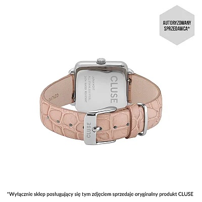 Cluse La Tetragone Silver Leather Soft Almond Alligator CW0101207019