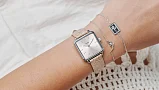  Zdjęcie 4 Cluse La Tetragone Silver Leather Soft Almond Alligator CW0101207019