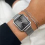  Zdjęcie 4 Cluse La Tetragone Silver Mesh Dark Grey CW10307