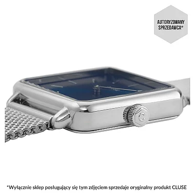 Cluse La Tetragone Silver Mesh Marine Blue CW0101207012