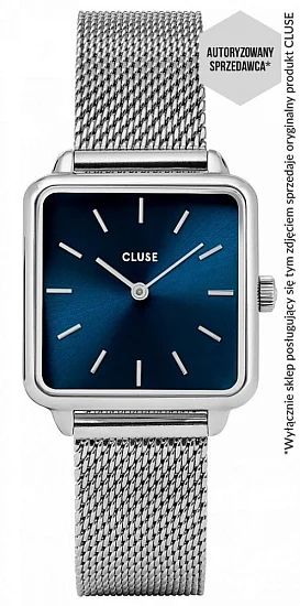 Cluse La Tetragone Silver Mesh Marine Blue CW0101207012