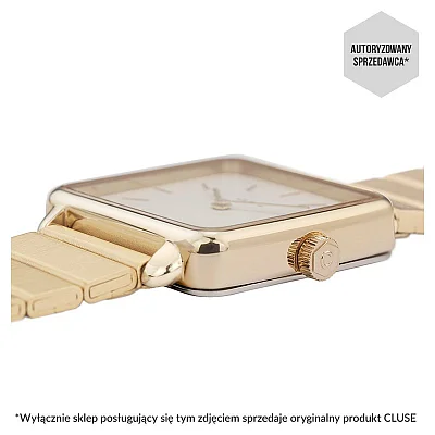 Cluse La Tetragone Single Link Gold White CL60023S