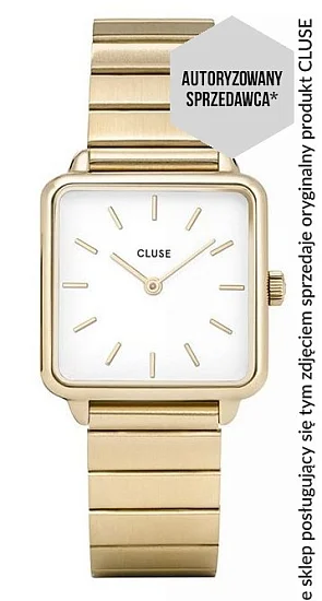Cluse La Tetragone Single Link Gold White CL60023S