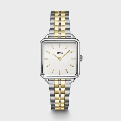 Cluse La Tetragone Steel Dial Bicolour Chain Bracelet Set CG10326
