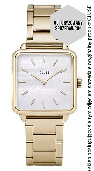 Cluse La Tetragone Three Link Gold White Pearl CL60026S