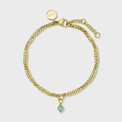 Cluse La Tetragone Yellow Gold Mesh Ice Blue Crystals Bracelet Set CG10320