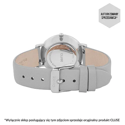 Cluse Le Couronnement Silver Silver Dial Soft Grey Leather CL63004