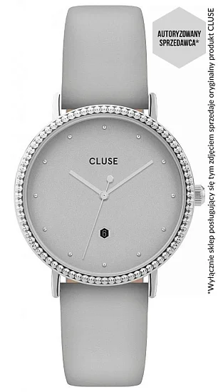 Cluse Le Couronnement Silver Silver Dial Soft Grey Leather CL63004