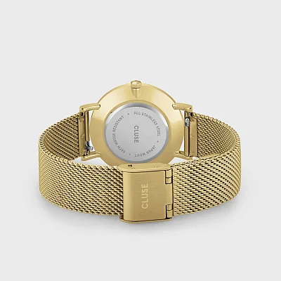 Cluse Minuit Mesh Gold PVD Bracelet Set CG10215
